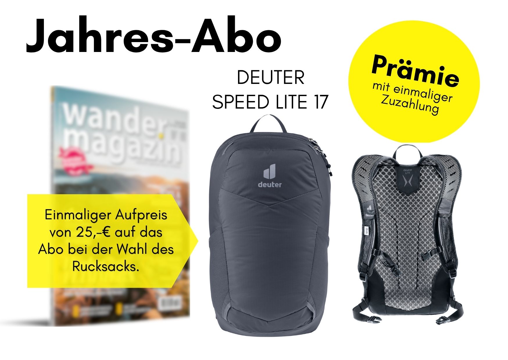 Fokus Abo-Prämie vom Deuter Rucksack Speed Lite 17